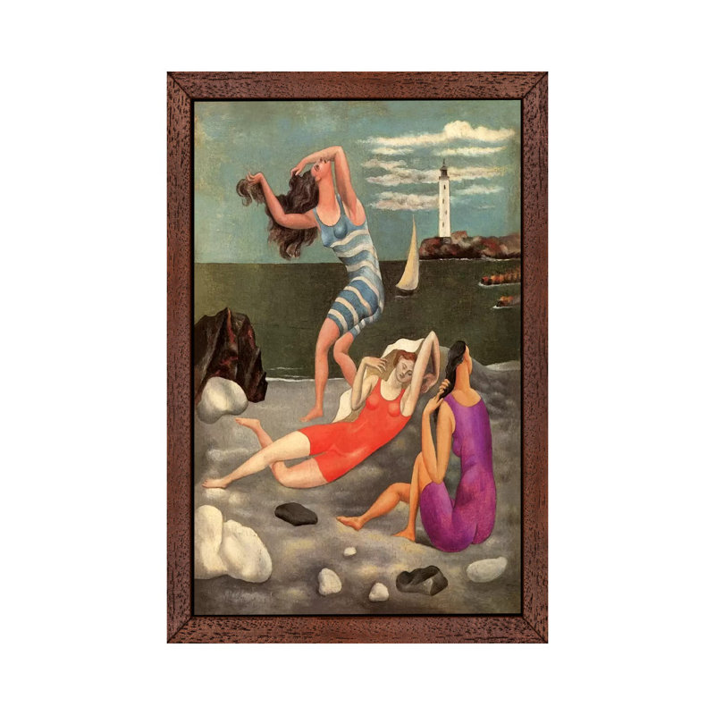 The Bathers by Pablo Picasso - Painting on Canvas, Brown, 66.04 cm H x 45.72 cm W