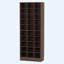 Armoire de rangement pour chaussures 25,6 "à 10 niveaux de style espresso, organisateur moderne en bois à 30 casiers-1102475376