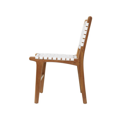 Markus Woven Genuine Leather Side Chair