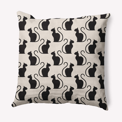  Spooky Cats Decorative Throw Pillow Square