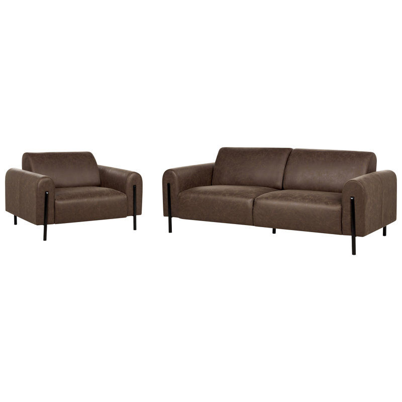 Saiyan 2 - Piece Living Room Set, Dark Brown