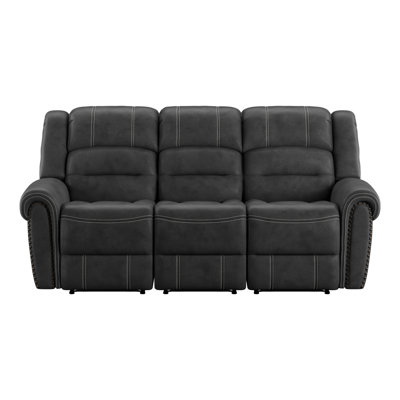 Canapé inclinable en faux cuir de 88 po de largeur Boran