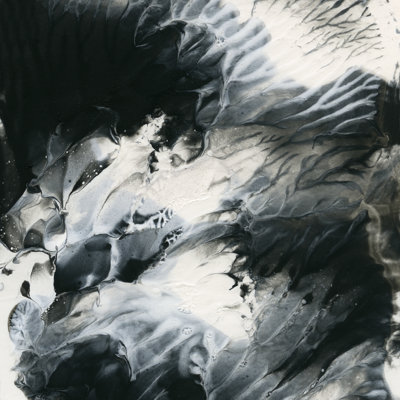 Tornillo Abstract Black And White - Wrapped Canvas Painting