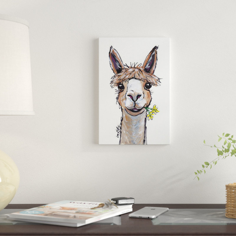 «Lycomend the Alpaca», impression sur toile, H 12 po x l 8 po x P 0,75 po, Toile tendue
