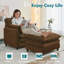 Deloni 41"W Upholstered Oversized Chenille Accent Chair with Ottoman Set for Living Room with 2 Pillow-364919529