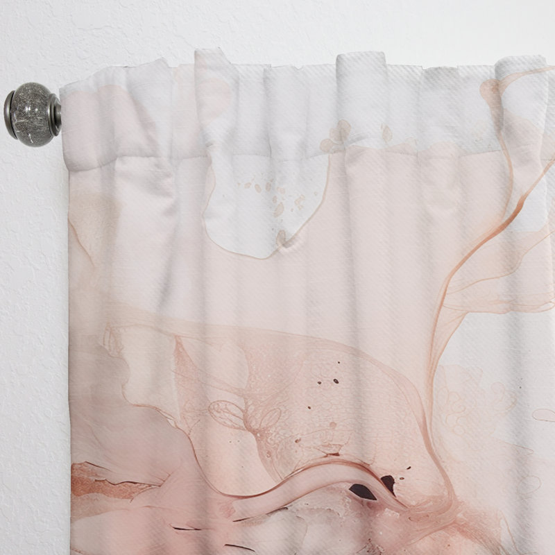 Delaire - Marbre délicat rose II délicat - Rideau moderne - Velours obscurcissant - 1 panneau, L 52 po x L 84 po
