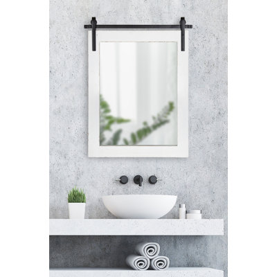 Dayanah Modern Farmhouse Distressed Accent Mirror