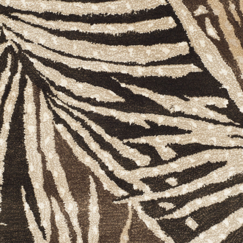 Tapis floral en laine et viscose Greaves Martha Stewart, Rond 6 pi