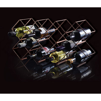 Tabletop Wine Bottle Rack in Copper