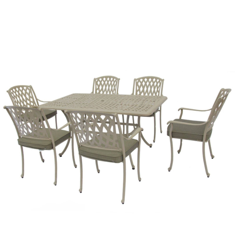 6 - Person Patio Dining Set with Oval Table , Cushions Included