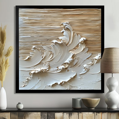 Olwin, lumière ascendante des vagues de la crème, IV - Art mural moderne transitionnel abstrait