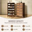 Commode vintage de 80 cm de large à 6 tiroirs de hauteur, élégante commode de rangement en bois au design classique, grand meuble de rangement pour chambre à coucher avec tiroirs à glissières douces-1472930723