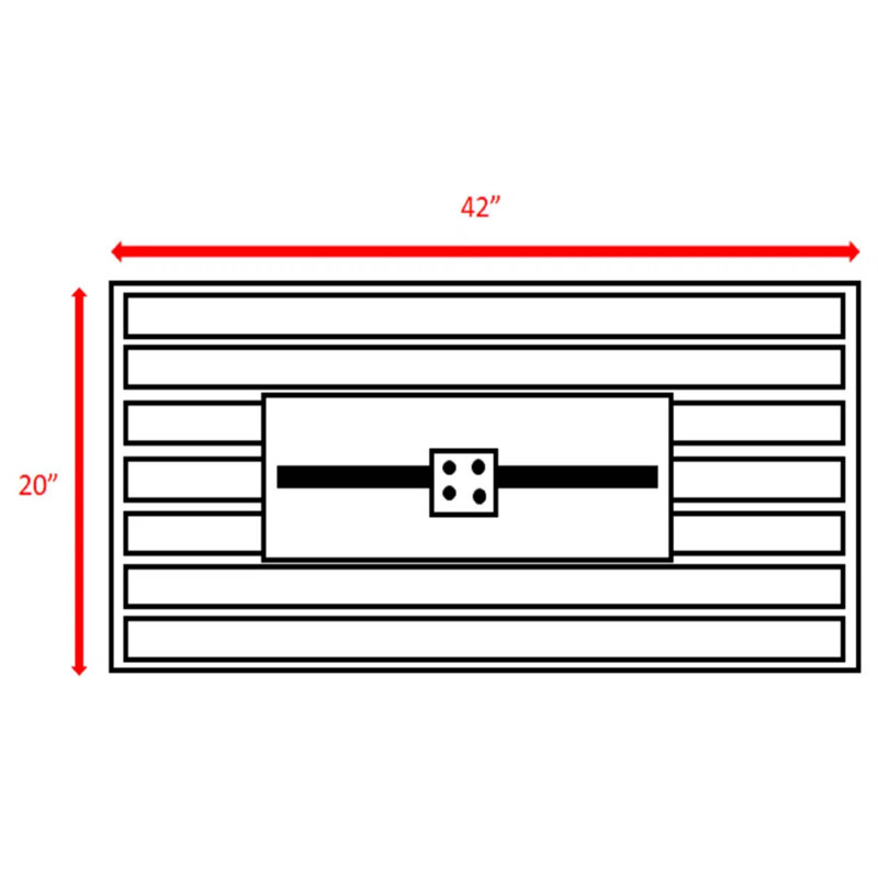 Table de foyer d'extérieur en acier avec couvercle H 25 po x l 42 po