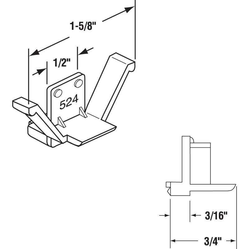 Prime-Line Window Screen Retainer Clip (#524) Clear Plastic