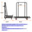 Chariot pour cloison sèche, capacité de charge de 1800 lb, chariot à panneau en acier avec 4 roulettes pivotantes et plateforme extensible, chariot à panneau pliable avec sangle d'arrimage pour la manipulation du contreplaqué, du placoplâtre, du verre