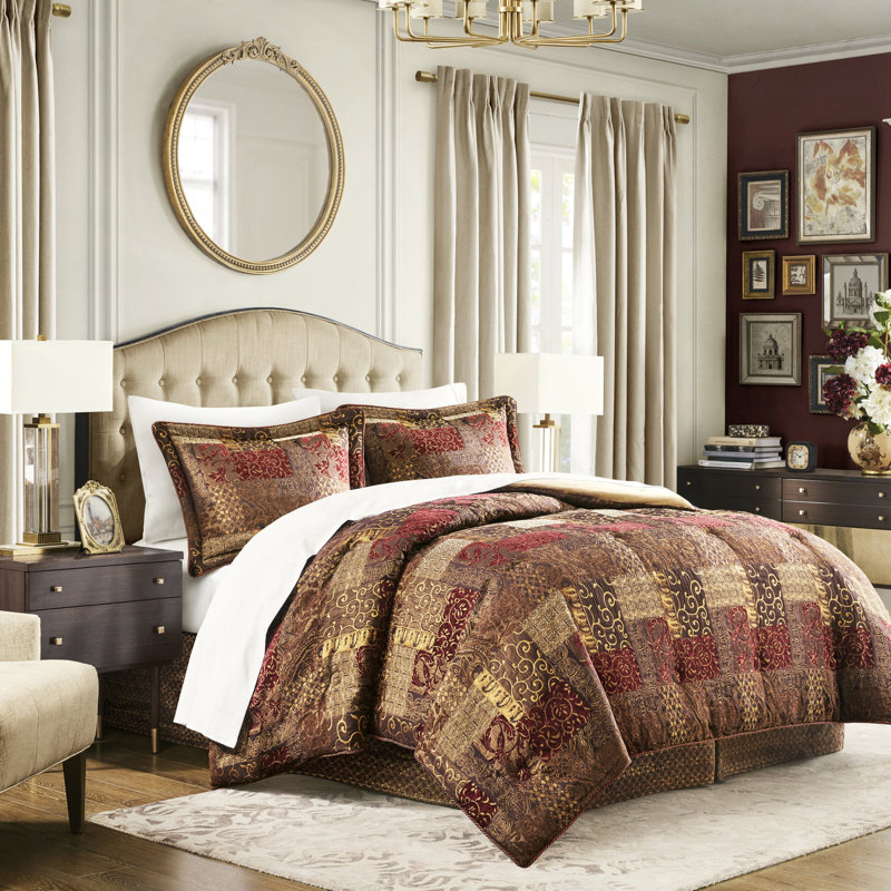 4 Piece Comforter In Brown For King Bed Decor With Quality Assurance