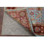 Tapis bleu en laine noué à la main de conception unique 4 pi 2 po x 5 pi 11 po