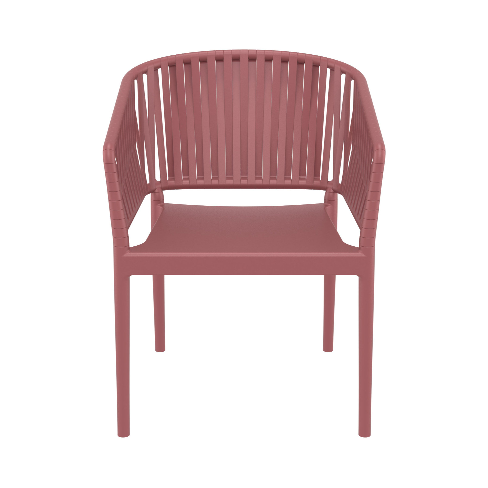 Newport Outdoor Stacking Dining Armchair, Marsala