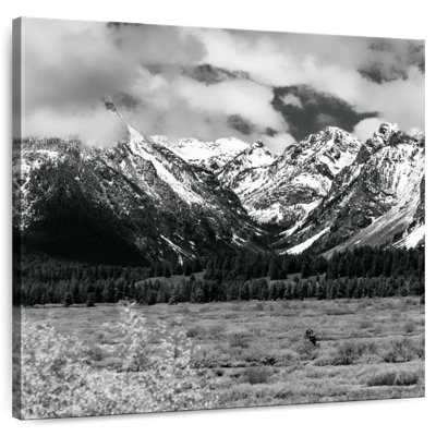 Alvord Snowy Teton Mountains BW