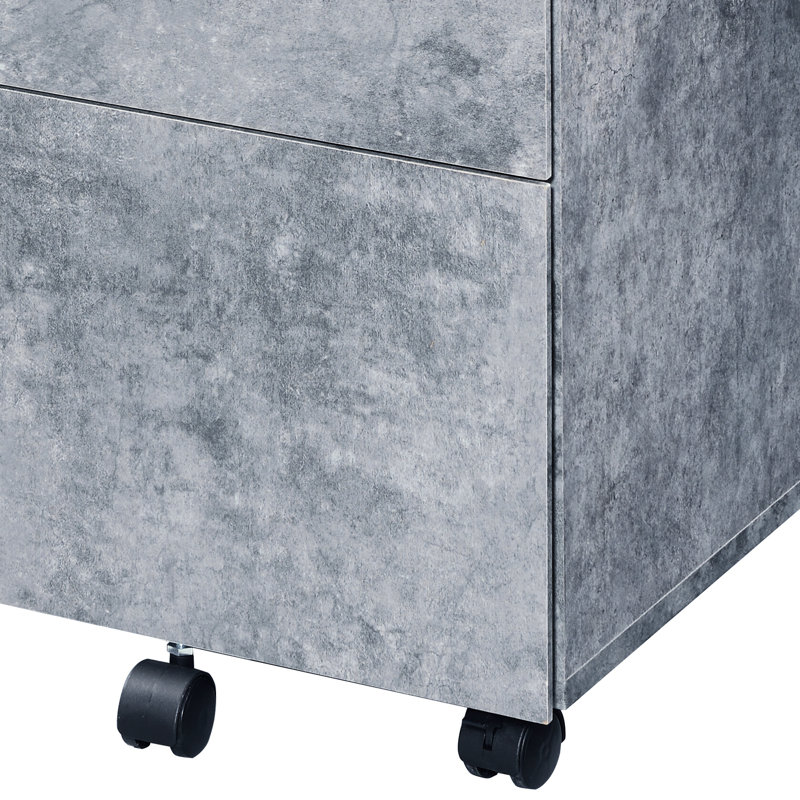Classeur pratique en placage gris