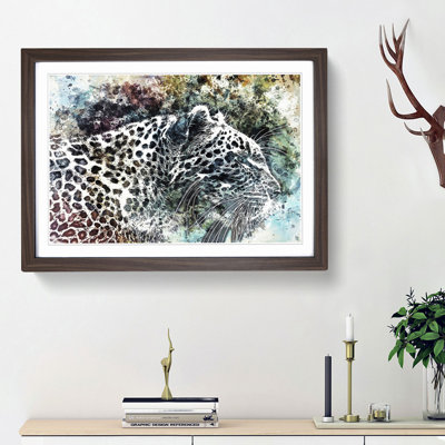 Leopard in Abstract - Picture Frame Painting Print