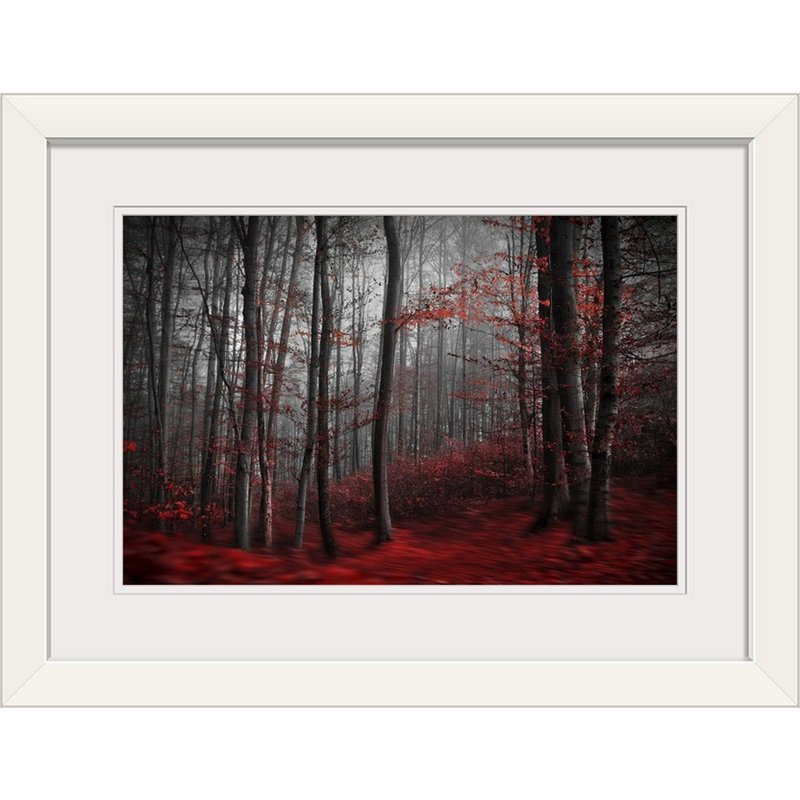 Impression « Bloody River », Cadre blanc, H 20 po x l 26 po x P 1 po