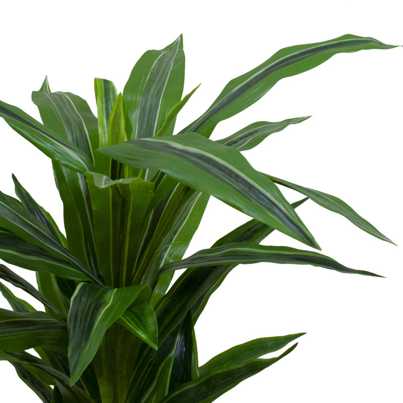 Plante artificielle verte 35 po Dracaena