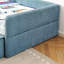 Lit simple multifonctionnel pour enfant avec garde-corps, marchepied de rangement et marchepied en tissu bouclé (80,5 po x 44,5 po x 23 po)