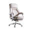 Fauteuil de bureau ergonomique en cuir véritable beige avec suivi lombaire électrique, ventilation et chauffage, version sans fil