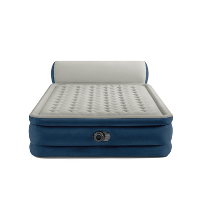 Intex 18in Queen Headboard Airbed with Internal Pump