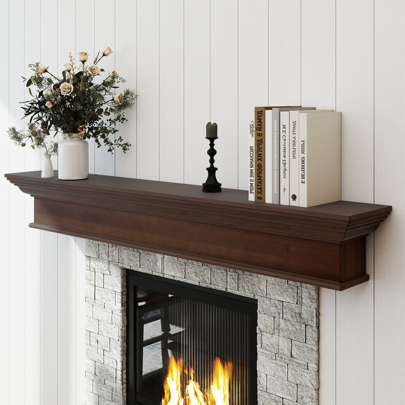 Fireplace Mantel, 60", Brown