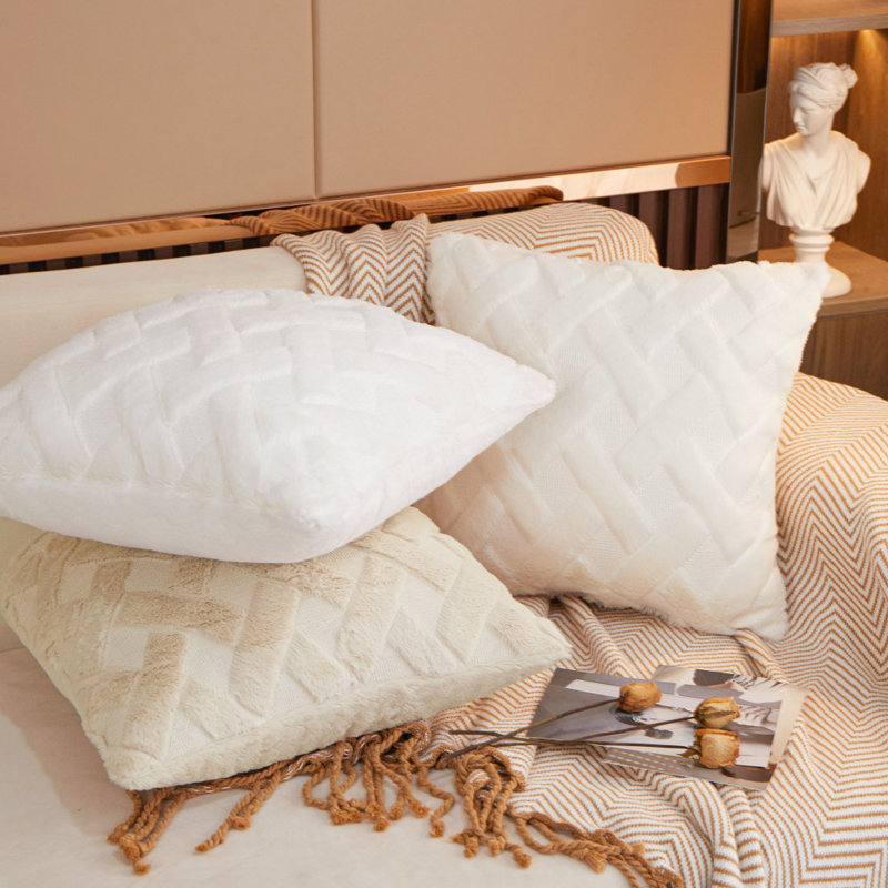 (Housses avec insertions) Housses de coussin 18 po, Beige