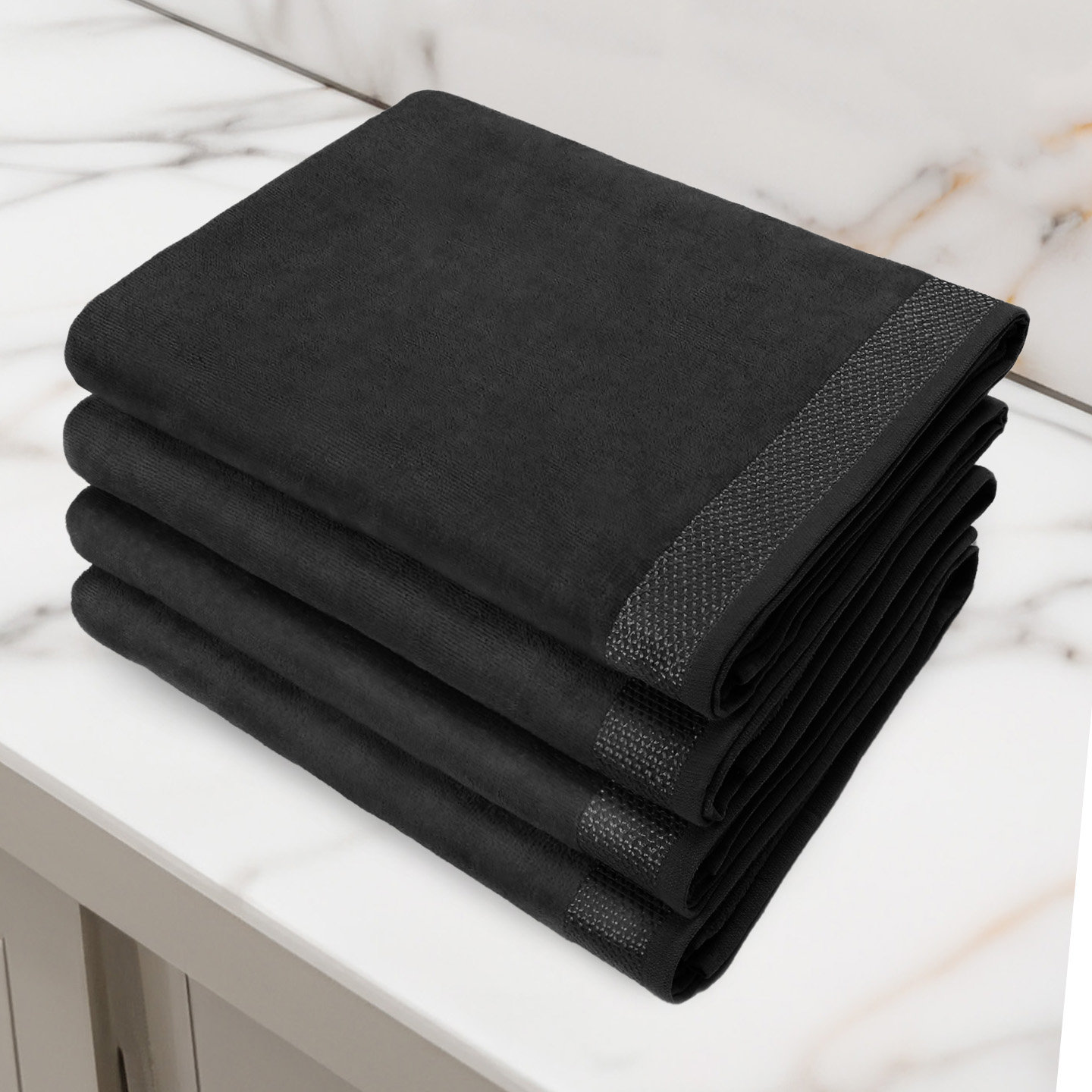 Ebern Designs Gorby Solid Colour Velour Beach Towels, Large Soft