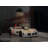Modern Novelty Style Twin Size Race Car Design Bed Attached Two Magnetic Doors With LED Lights On Wheels And Bottom Upholstery Headboard And Sides White Finish-939458475