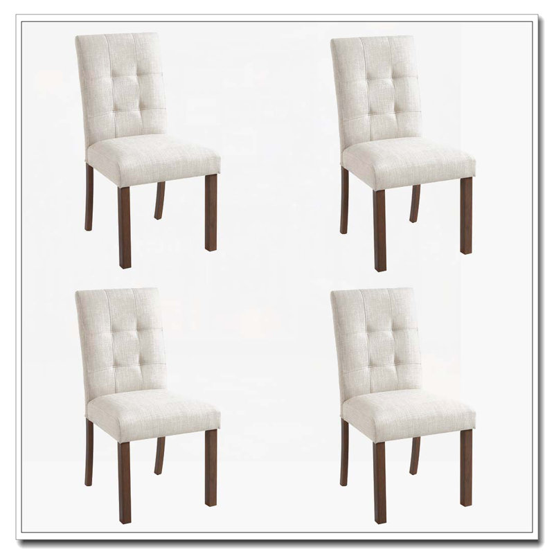 Dining Room Chairs with Back,Wooden Dining Chairs, Walnut