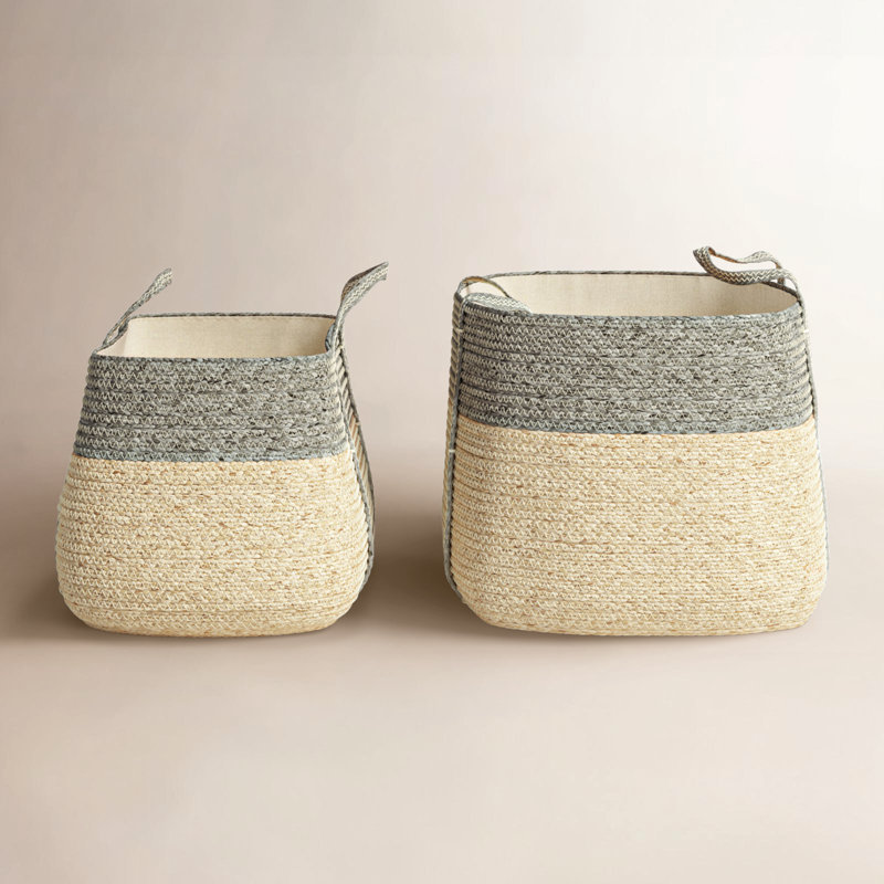 Jumelle Handmade Seagrass Decorative Basket Set