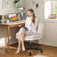 Office Chair With Leather Upholstered, Swivel, Adjustable Height, Wheels