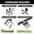 Black Rustic Diamond Design Double Track Bypass Barn Door Hardware Kit For Two Use( Door Not Included)-1253524381