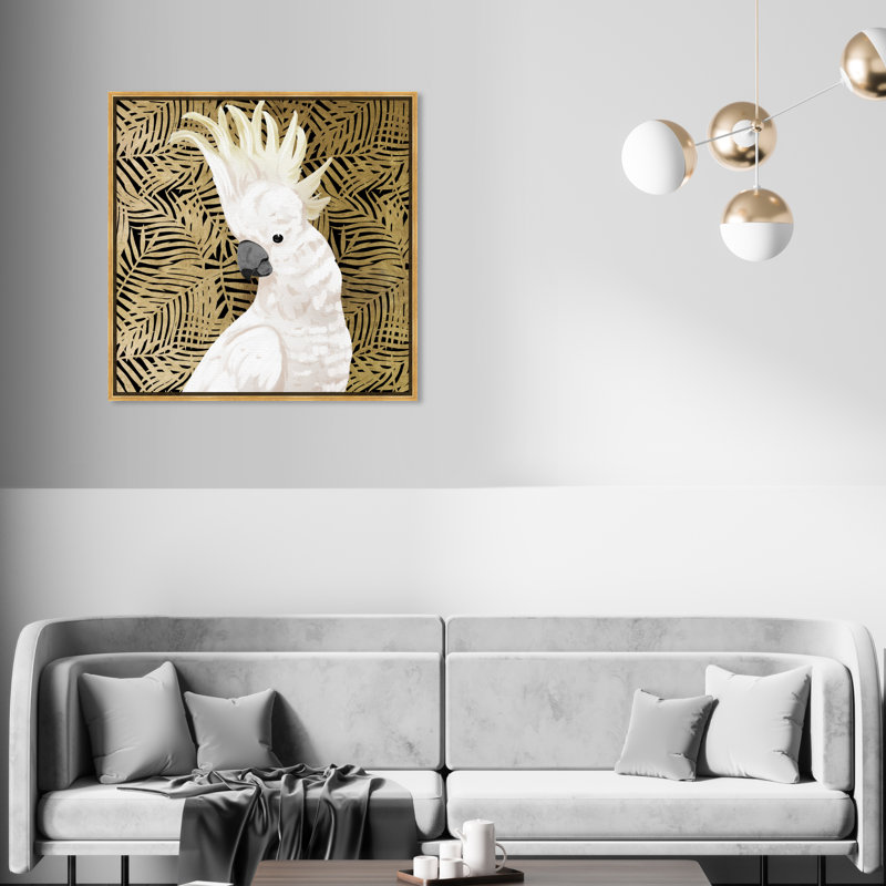 Reproduction d'art mural, "Cockatoo Profile Gold" par Oliver Gal, H 30 po x l 30 po x P 1,5 po
