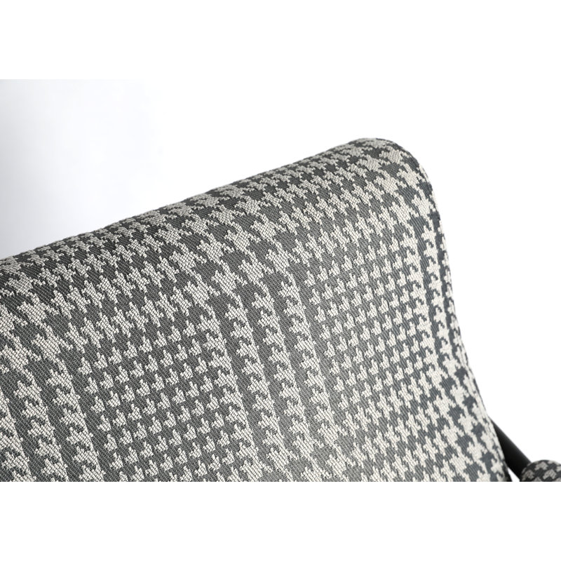 27" Wide Polyester Armchair, Silver Gray/Ivory