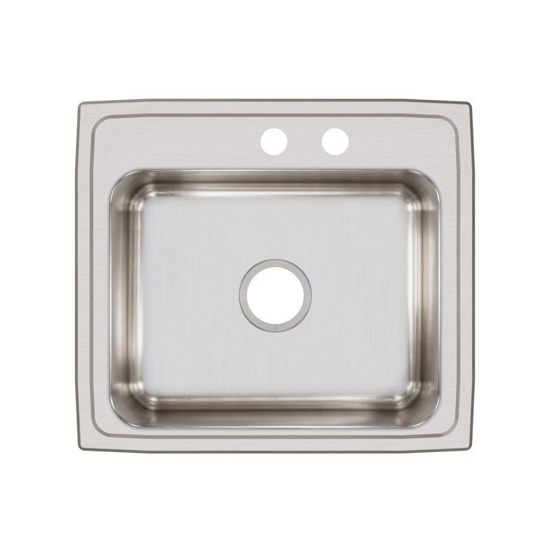 Lustertone 22" L x 19.5" W Drop-In Kitchen Sink, MR2 hole