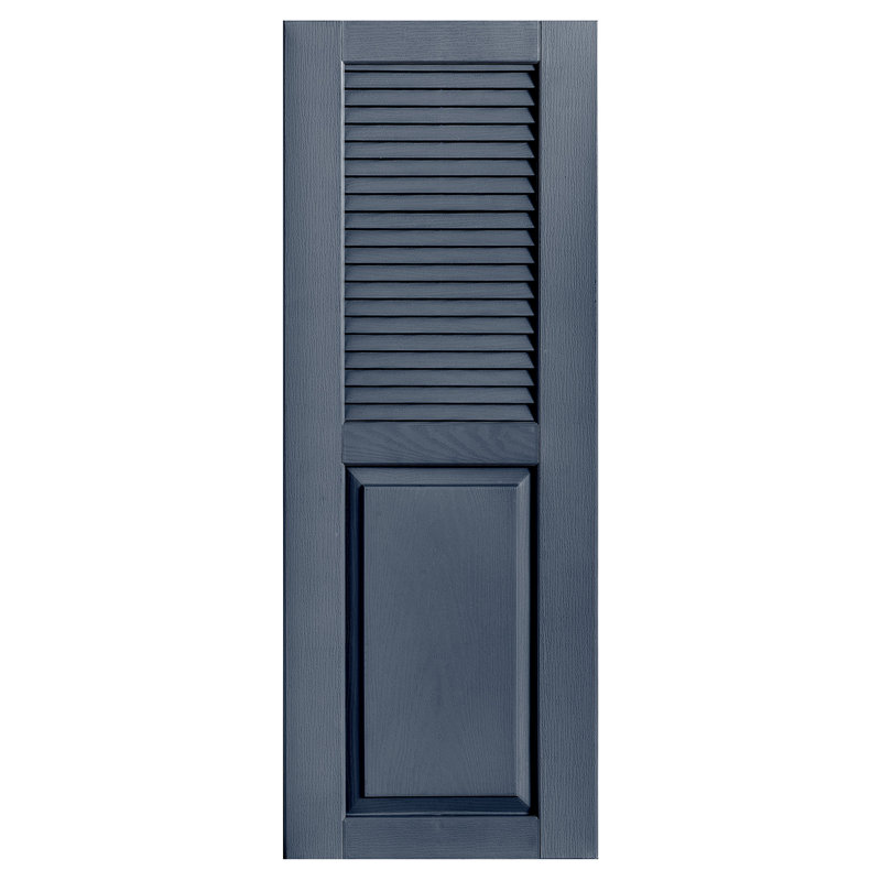 Combinaison droite à persiennes combinées, 15 po, 61 po, Indigo