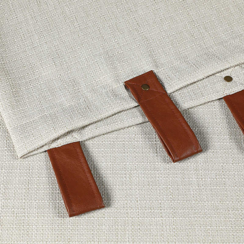 Hollman Semi Sheer Curtain Pair, Linen