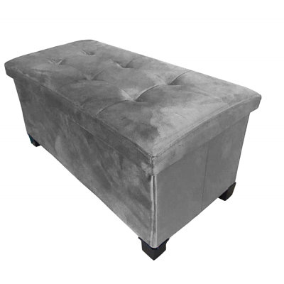 Agerton Flannel Storage Bench