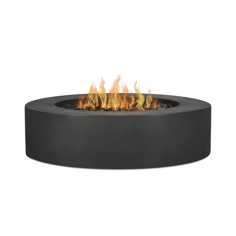 La Valle Concrete Propane Fire pit Table, Carbon