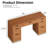 Executive Desk with Storage Drawers, 54 Inch Computer Desk with 7 Drawers for Home Office, Bedroom, Workspace for Work Study Writing-2037837883