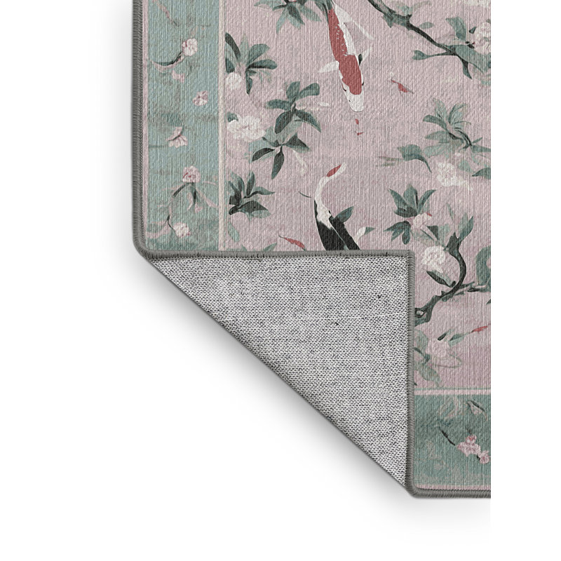 Machine Washable Gray Area Rug, Rectangle 6' x 9'