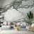 Luxury White Gray Marble Wall Mural-689358910