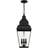 10in 3 Light Black Outdoor Chain Lantern Pendant Lighting Fixture with Clear Beveled Glass Shade