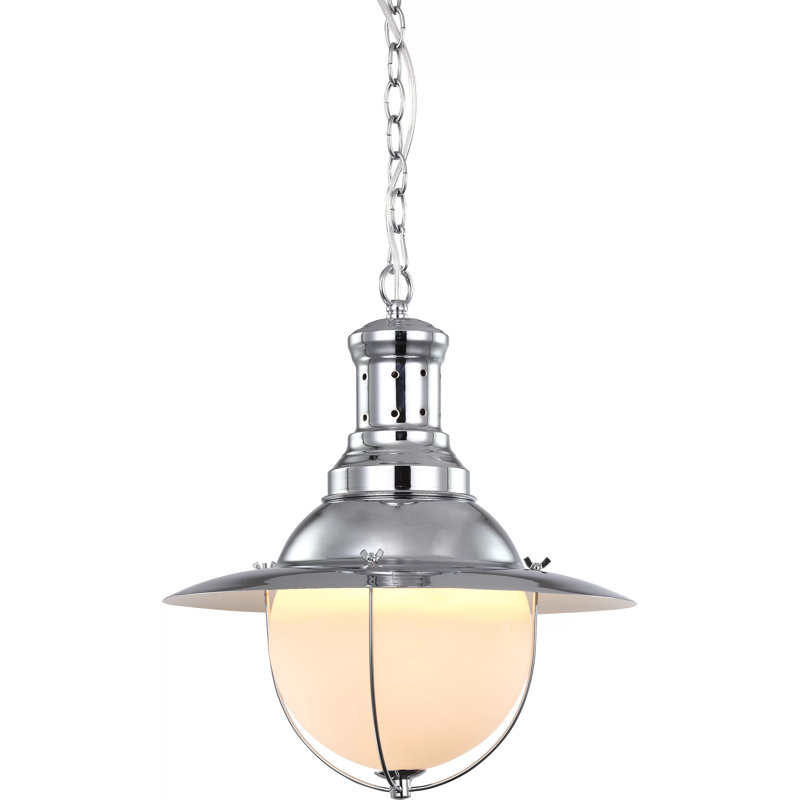 Luminaire suspendu industriel en métal 1 lumière 